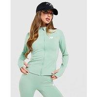 New Balance Logo Full Zip Track Top - Green - Womens