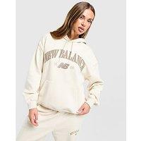 New Balance Varsity Overhead Hoodie - Brown - Womens