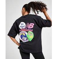 New Balance Sticker Boyfriend T-Shirt - Black - Womens