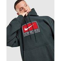 Nike Chenille Logo Solo Swoosh Hoodie - Black - Mens