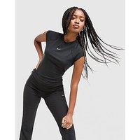Nike Chill Knit Ribbed T-Shirt - Black - Womens