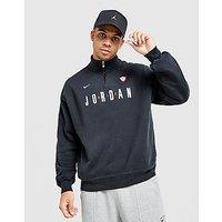 Jordan Flight Graphic 1/2 Zip Fleece - Black - Mens