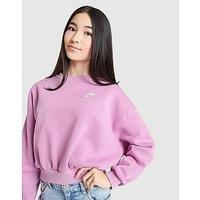 Nike Girls' Club Crop Crew Sweatshirt Junior - Purple
