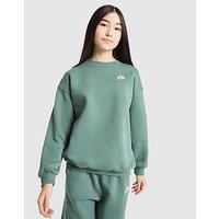 Nike Girls' Club Oversized Crew Sweatshirt Junior - Grey
