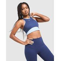 Nike Training One Colour Block Sports Bra - Blue - Womens