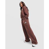 Nike Graphic Swoosh Wide Leg Joggers - Brown - Womens