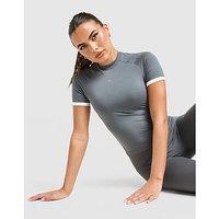 Nike Graphic Swoosh Slim T-Shirt - Grey - Womens