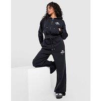 Nike Graphic Swoosh Wide Leg Joggers - Black - Womens
