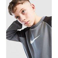 Nike Poly Crew Sweatshirt/Shorts Set Junior - Grey