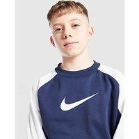 Nike Poly Crew Sweatshirt/Shorts Set Junior - Blue