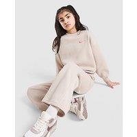 Nike Girls' Dual Tone Oversized Crew Sweatshirt Junior - Brown