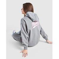 Nike Girls' Oversized Graphic Hoodie Junior - Grey - Kids