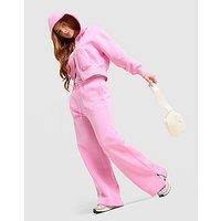 Nike Phoenix Fleece Wide Leg Joggers - Pink - Womens
