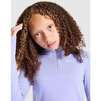Nike Girls' Fitness Long Sleeve 1/2 Zip Top Junior - Purple