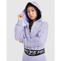 Nike Girls' Pro Cropped Full Zip Hoodie Junior - Purple - Kids