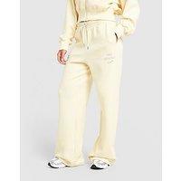 Nike Phoenix Fleece Graphic Swoosh Wide Leg Joggers - Yellow - Womens