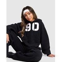 Nike Studio 90 Oversized Crop Full Zip Hoodie - Black - Womens