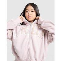 Jordan Girls' Logo Full Zip Crop Hoodie Junior - Purple