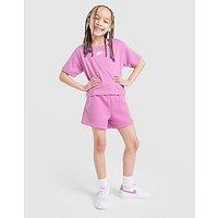 Nike Girls' Repeat T-Shirt/Shorts Set Children - White