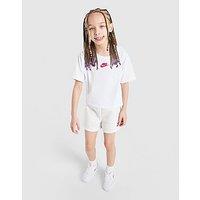 Nike Girls' Repeat T-Shirt/Shorts Set Children - White