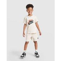 Nike Repeat Logo T-Shirt/Shorts Set Children - Brown - Kids