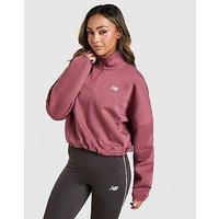 New Balance Logo 1/4 Zip Fleece - Red - Womens