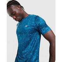 New Balance Essential All Over Print T-Shirt - Blue - Mens