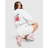 New Balance Chrome Cropped Full Zip Hoodie - Grey - Womens
