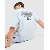 New Balance Script Back Graphic T-Shirt - Blue - Mens