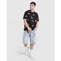 True Religion All Over Print T-Shirt - Black - Mens
