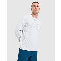 Arc'teryx Cormac Long Sleeve Logo T-Shirt - White - Mens