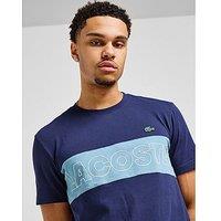 Lacoste Colour Block Branded T-Shirt - Blue - Mens