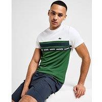 Lacoste Colour Block Tape T-Shirt - White - Mens