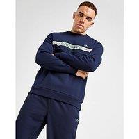 Lacoste Grid Tape Crew Sweatshirt - Blue - Mens