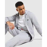 Lacoste Double Knit Full Zip Hoodie - Grey - Mens