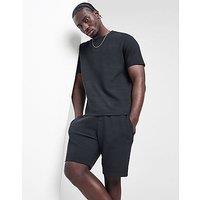 BOSS Ottoman Ribbed Shorts - Black - Mens