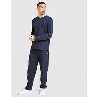 BOSS Waffle Track Pants - Blue - Mens