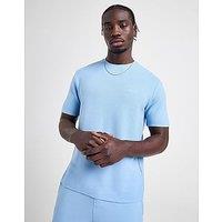BOSS Ottoman Ribbed T-Shirt - Blue - Mens