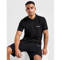 BOSS Philix Zip Polo Shirt - Black - Mens