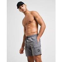 BOSS Badge Cargo Swim Shorts - Grey - Mens
