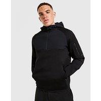 BOSS Urban Tech 1/4 Zip Hooded Jacket - Black - Mens