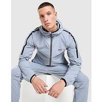 BOSS Tape Woven Hoodie - Grey - Mens