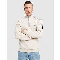 BOSS Tape 1/2 Zip Sweatshirt - Beige - Mens