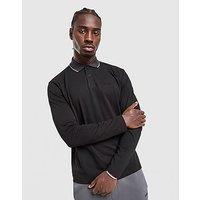 BOSS League Plisy Long Sleeve Polo Shirt - Black - Mens