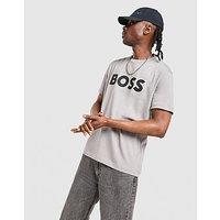 BOSS Large Logo T-Shirt - Grey - Mens