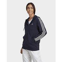 adidas Essentials 3-Stripes French Terry Regular Full-Zip Hoodie - Legend Ink - Womens