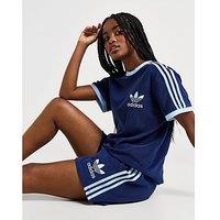 adidas Originals 3-Stripes Towelling Shorts - Blue - Womens