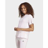adidas Women's Essentials 3-Stripes Cotton T-Shirt - Pink