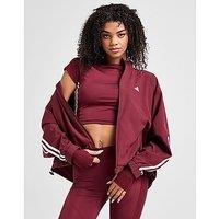 adidas Hyperglam Ribbed Woven Jacket - Burgundy - Womens