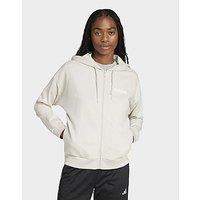 adidas Essentials Linear Full-zip French Terry Hoodie - Brown - Womens